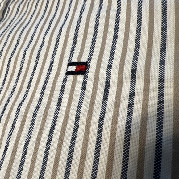 Tommy Hilfiger Shirt Mens Medium Plaid 80's 2Ply Fabric Cotton Long Sleeve - Picture 2 of 9